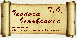 Teodora Osmokrović vizit kartica